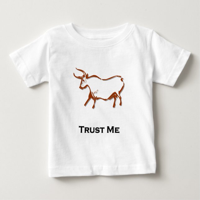 Camiseta De Bebé Bull Trust Me Brown (Anverso)