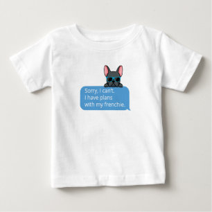 Camiseta De Bebé Bulldog Francés Azul Divertido