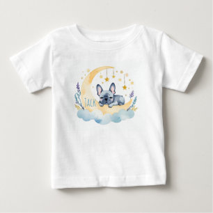 Camiseta De Bebé Bulldog Francés Cachorro Adorable en la Luna –