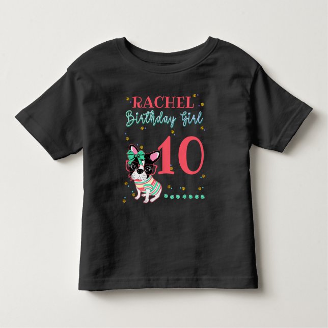 Camiseta De Bebé Bulldog francés Chica de cumpleaños (Anverso)