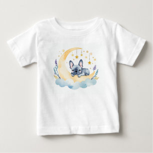 Camiseta De Bebé Bulldog francés de cachorros en la luna -
