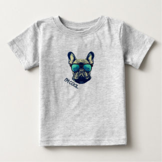 Camiseta De Bebé Bulldog Francés Genial con Gafas de Sol