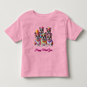 Camiseta De Bebé Bulldog Francés Mardi Gras