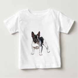 CAMISETA DE BEBÉ BULLDOG FRANCÉS NEGRO Y BLANCO