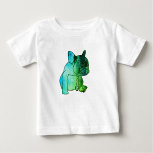 Camiseta De Bebé Bulldog francés Perro cachorro Watercolor Art Bebé