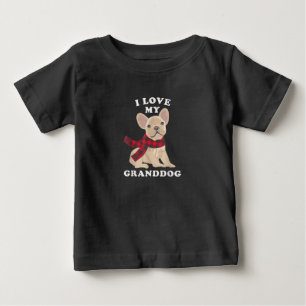 Camiseta De Bebé bulldog francés   regalo de Navidad de abuela