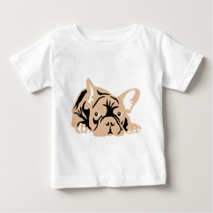 Camiseta De Bebé Bulldog francés rosa
