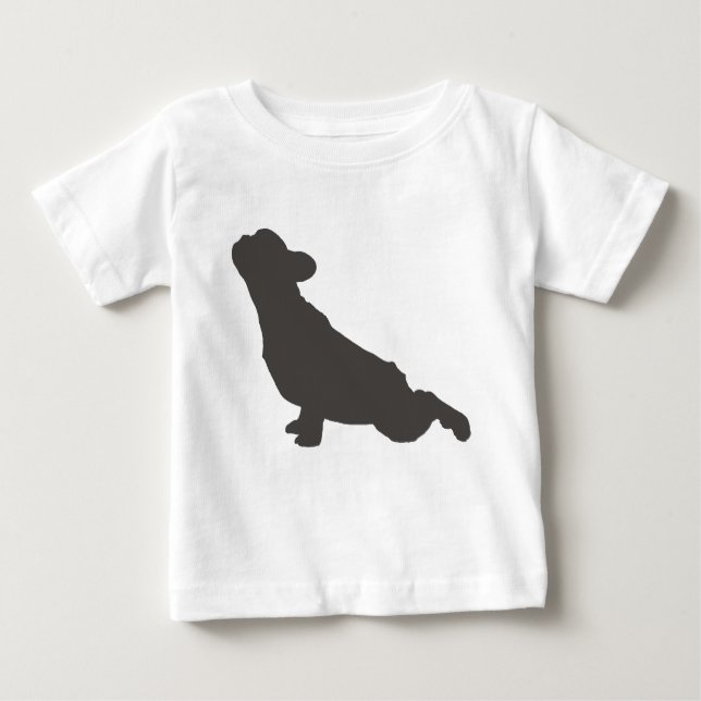 Camiseta De Bebé Bulldog francés Silhouette Yoga Pose (Anverso)
