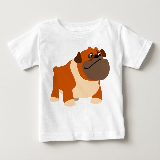 Camiseta De Bebé Bulldog inglés lindo ropa para bebé (Anverso)