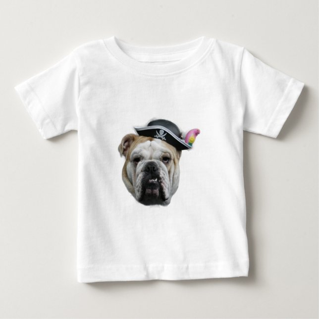 Camiseta De Bebé Bulldog pirata (Anverso)
