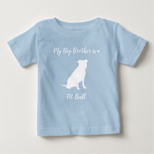 Camiseta De Bebé Bulldog Pit Baby Shower Blue Boy Pitbull