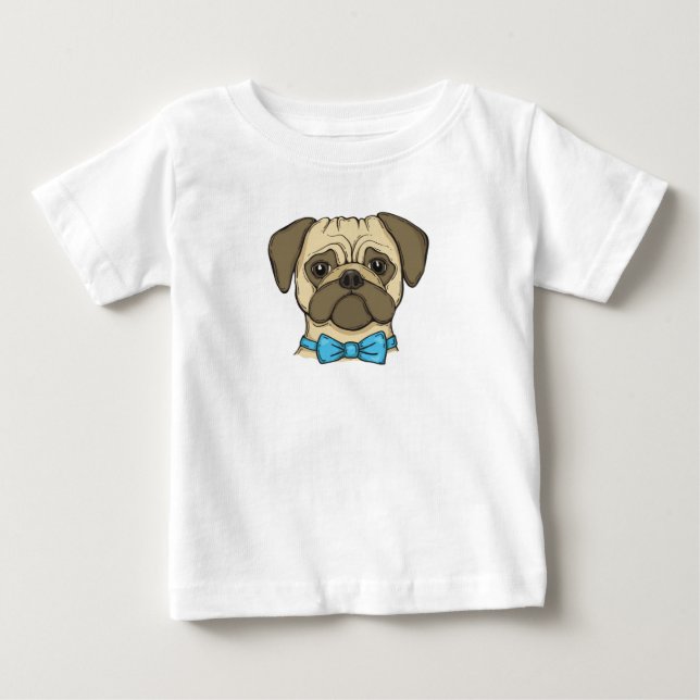 Camiseta De Bebé bulldog triste (Anverso)