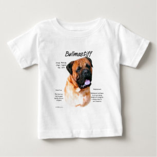 Camiseta De Bebé Bullmastiff (rojo) Diseño de historial