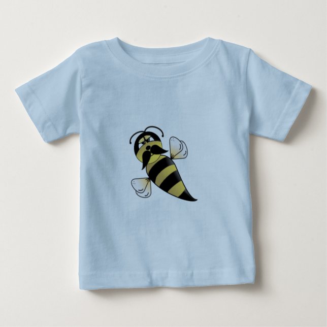 Camiseta De Bebé Bumble Bee con bigote (Anverso)
