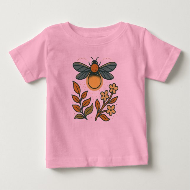 Camiseta De Bebé Bumble Bee Love (Anverso)
