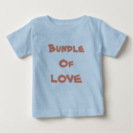 Camiseta De Bebé BUNDANTE DE AMOR - Simple Cute Azul / Marrón