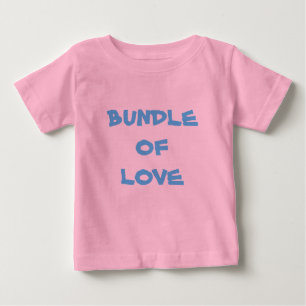 Camiseta De Bebé BUNDANTE DE AMOR - Simple Cute Rosa / Azul