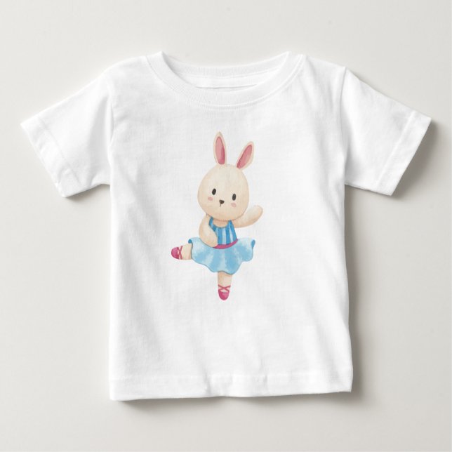 Camiseta De Bebé Bunny Ballerina Baby T-Shirt (Anverso)