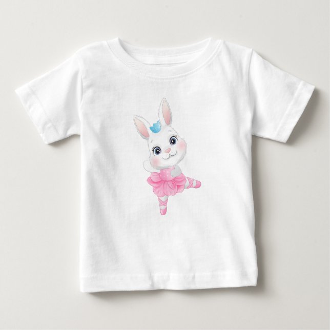 Camiseta De Bebé Bunny Ballerina Baby T-Shirt (Anverso)