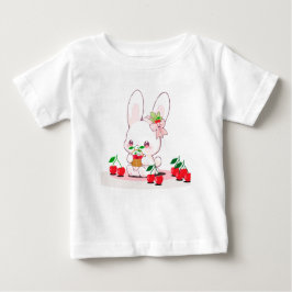 Camiseta De Bebé Bunny & Cherries: ¡Colección Sweet Harmony! 🍒 🐰