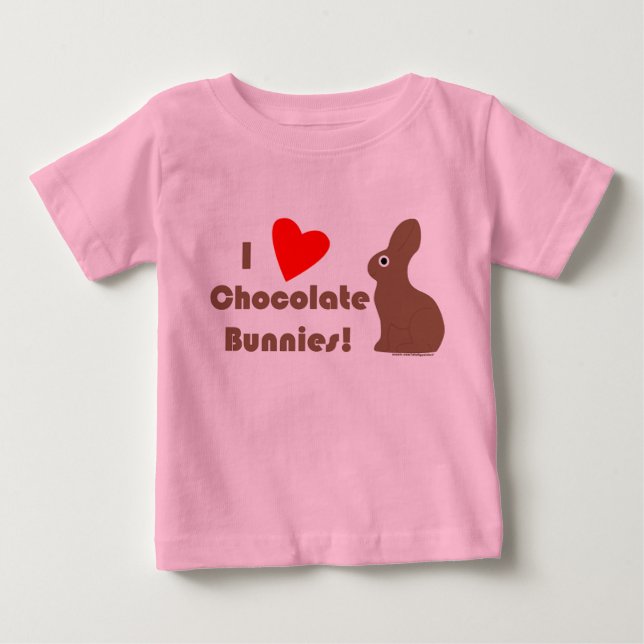 Camiseta De Bebé Bunny de chocolate (Anverso)
