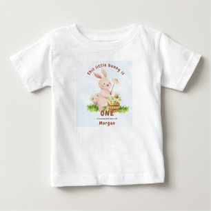 Camiseta De Bebé Bunny está cumpliendo un año Adorable conejito beb