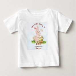 Camiseta De Bebé Bunny está cumpliendo un año Conejito bebé lindo c