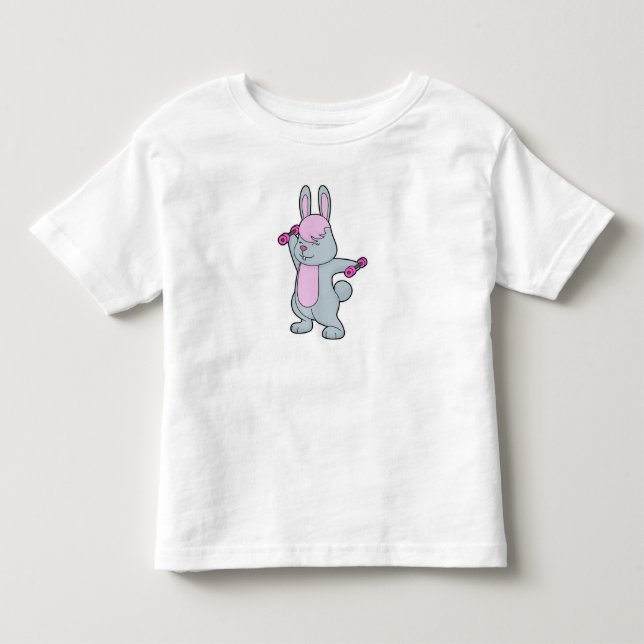 Camiseta De Bebé Bunny Fitness Dumbbell (Anverso)