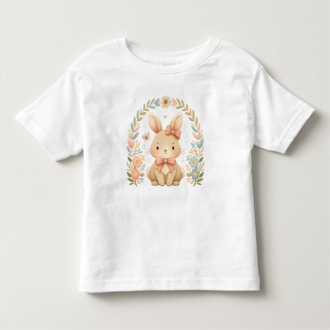 Camiseta De Bebé Bunny Floral Easter (Anverso)
