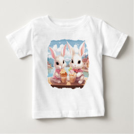 Camiseta De Bebé Bunny ice cream