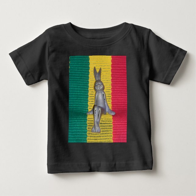Camiseta De Bebé Bunny in Rasta Colours: Un toque de Groovy (Anverso)