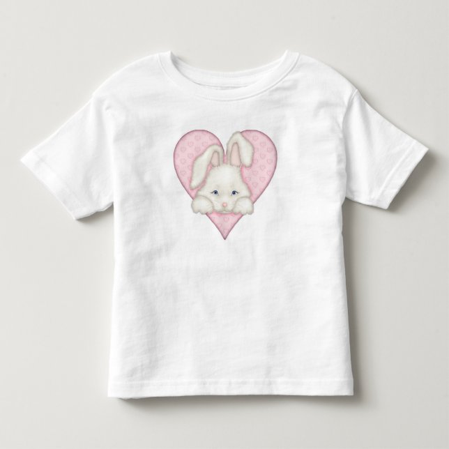 Camiseta De Bebé Bunny Love Pink (Anverso)