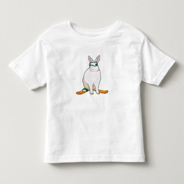 Camiseta De Bebé Bunny Skier Ski (Anverso)