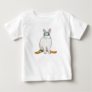 Camiseta De Bebé Bunny Skier Ski