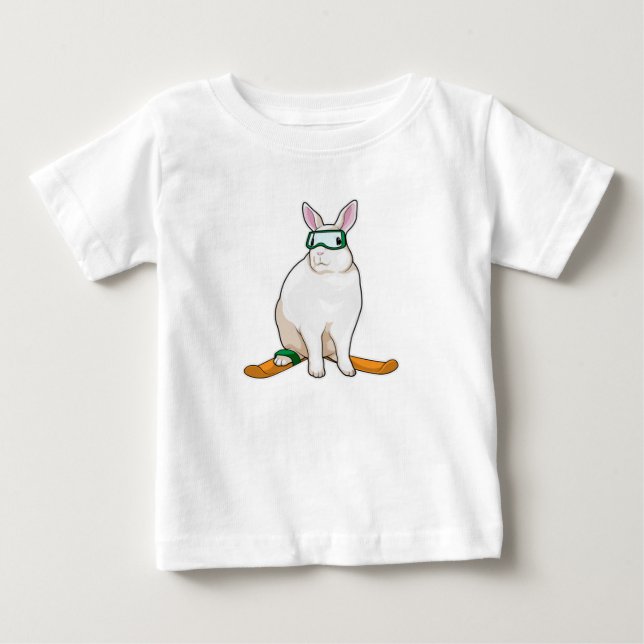 Camiseta De Bebé Bunny Skier Ski (Anverso)