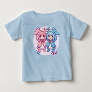 Camiseta De Bebé Bunny Twins