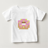 Buñuelo helado rosa del pixel