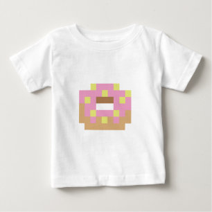 Camiseta De Bebé Buñuelo helado rosa del pixel