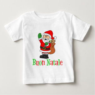 Camiseta De Bebé Buon Natale Italian Santa Kids