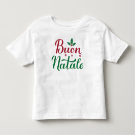 Camiseta De Bebé Buon Natale Italiano Merry Christmas Holly
