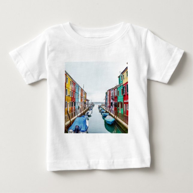 Camiseta De Bebé Burano Venecia Ciudad Metropolitana de Venecia Ita (Anverso)
