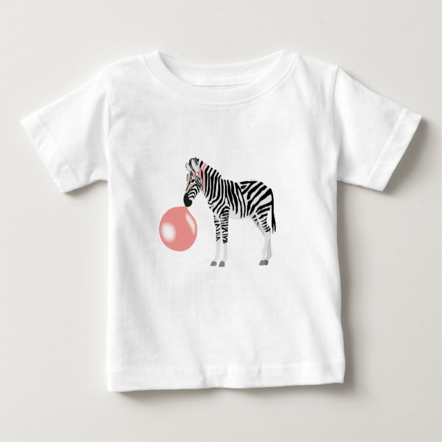 Camiseta De Bebé Burbuja Gum Zebra (Anverso)