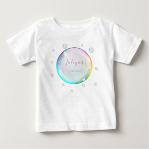 Camiseta De Bebé Burbujas de acuarela Cumpleaños 