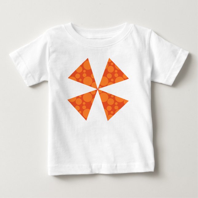 Camiseta De Bebé Burbujas de jabón naranja (Anverso)