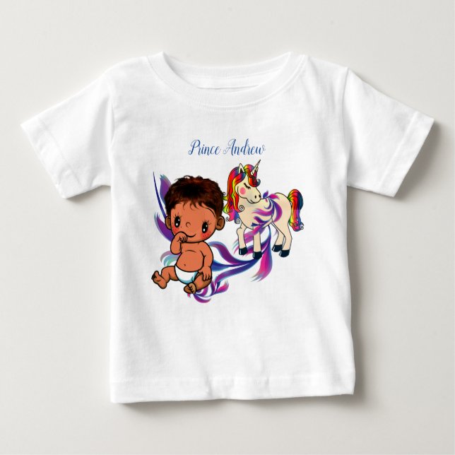 Camiseta De Bebé Burbujas de niños y Unicornios (Anverso)