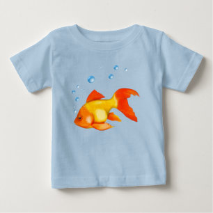 Camiseta De Bebé Burbujas del pez de oro
