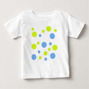 Camiseta De Bebé Burbujas Felices Funky Amarillas y Azules