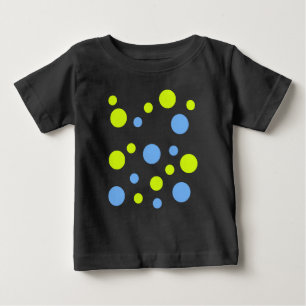 Camiseta De Bebé Burbujas Felices Funky Amarillas y Azules