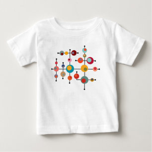 Camiseta De Bebé Burbujas modernas de mediados de siglo