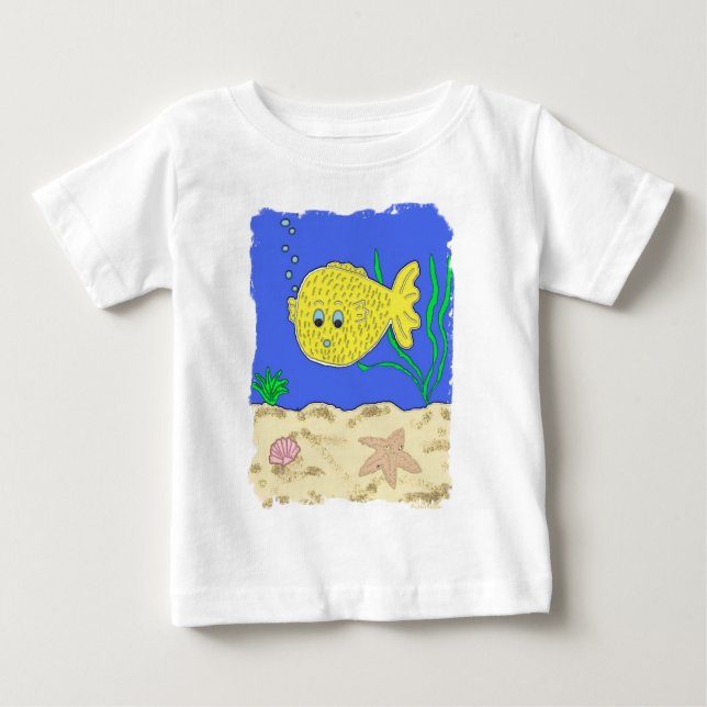 Camiseta De Bebé Burbujea el Blowfish (Anverso)